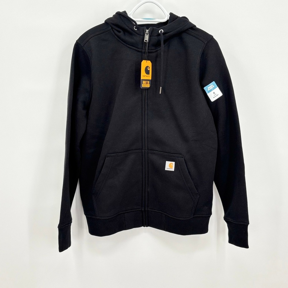 Carhartt Womens Relaxed Fit Midweight Full Zip Sweatshirt Black TS0122-W M 8-10